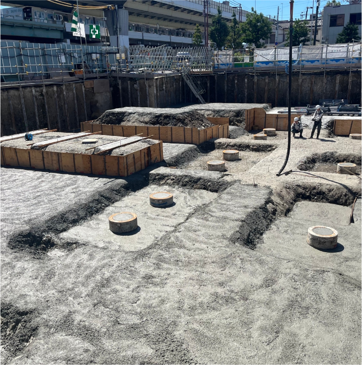 捨てコン打設完了