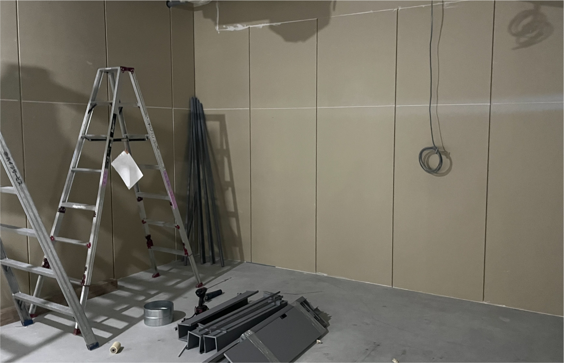 石膏ボード取付完了