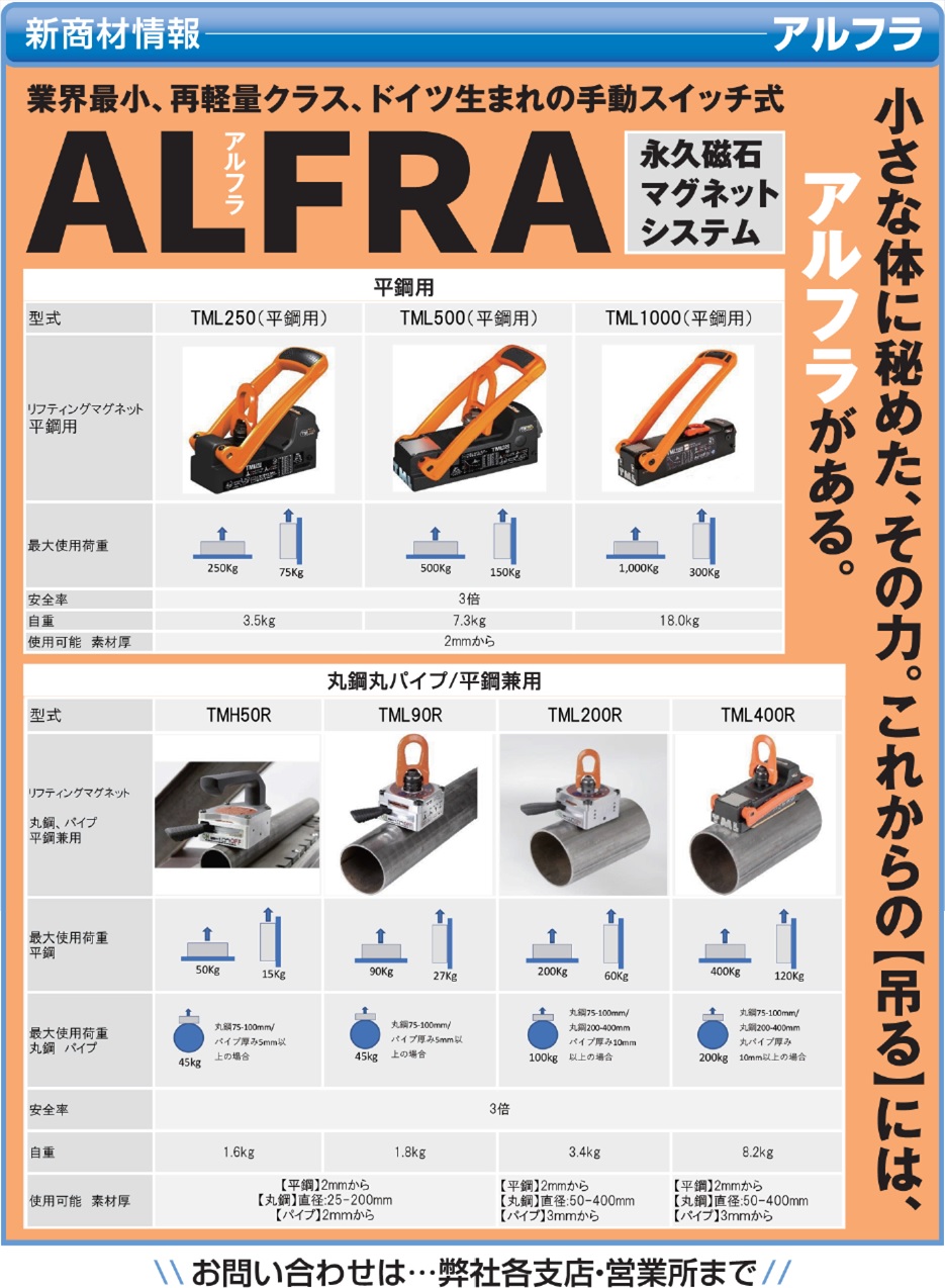 永久磁石マグネットシステム　アルフラ