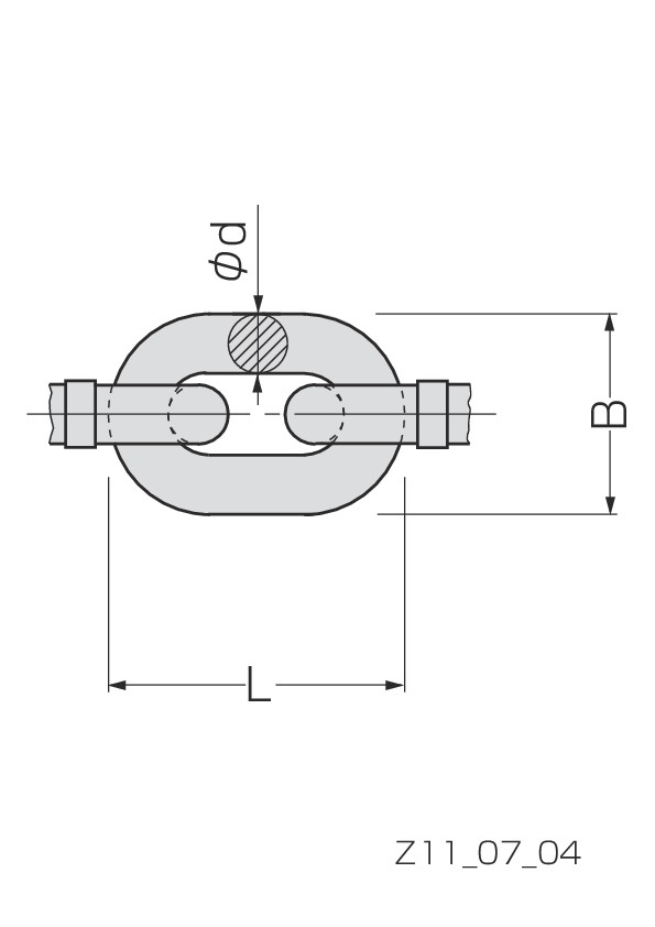 長鎖環チェーン　ドブメッキ　径13mm　長さ30m - 3