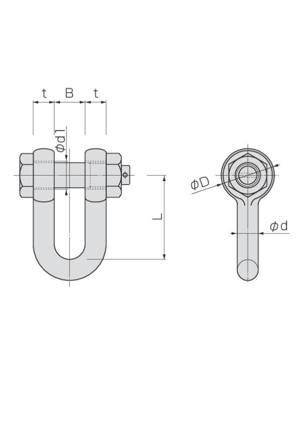 高級素材使用ブランド 水本 ステンレス SBUシャックル 呼び28mm A2097 1950038 送料別途見積り 法人 事業所限定 掲外取寄 